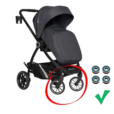 Naprawa kółek Eurocart CROX PROCybex Balios S - montaż łożysk - 2 kółka przednie z wysyłkami!